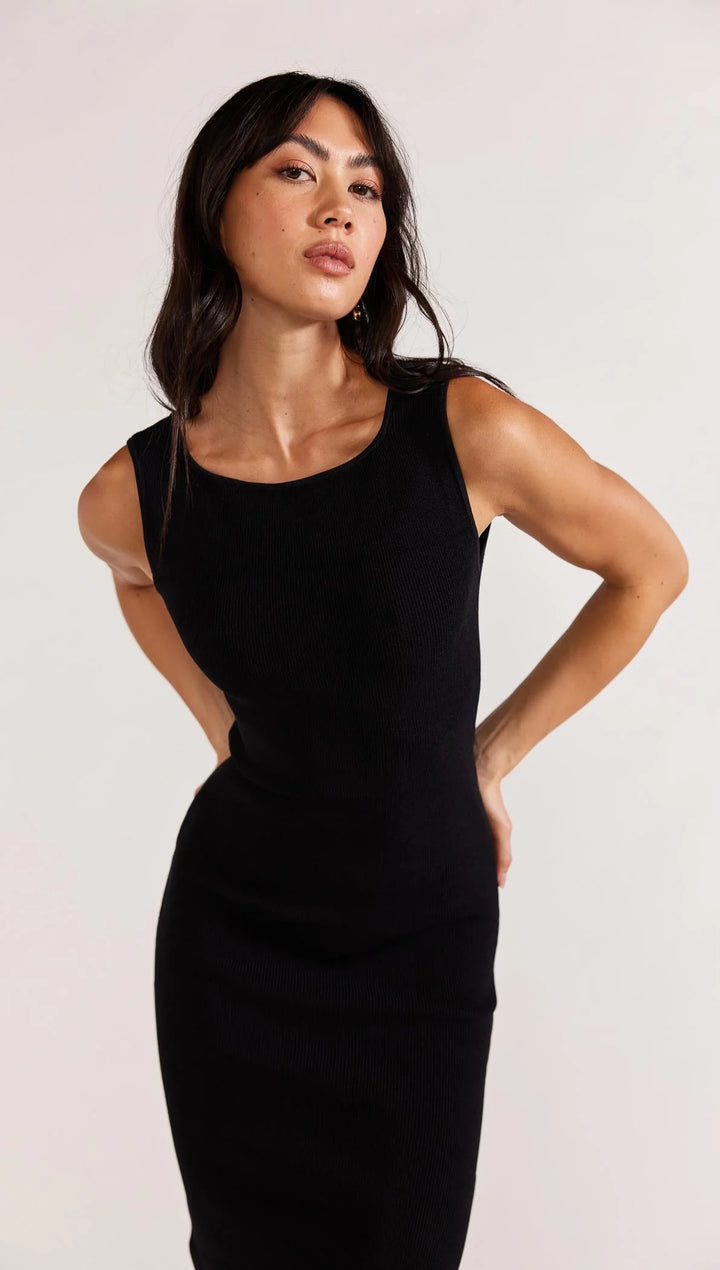 Staple The Label Lexie Reversible Midi Dress- Black