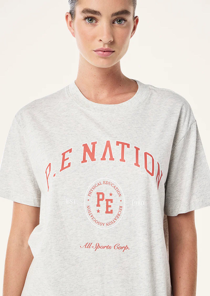P.E Nation Liberation Tee - Light Grey Marle
