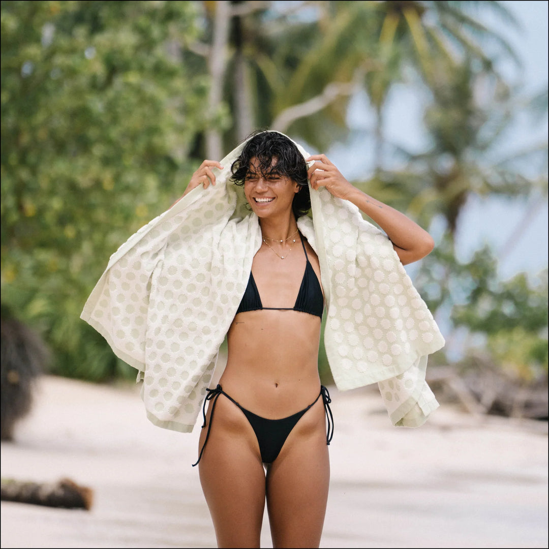 Layday Cali French Terry Single Towel - Sage