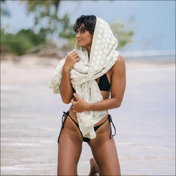 Layday Cali French Terry Single Towel - Sage