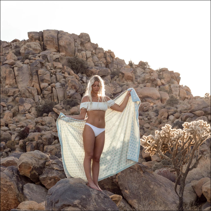 Layday Cali French Terry Single Towel - Sky Blue