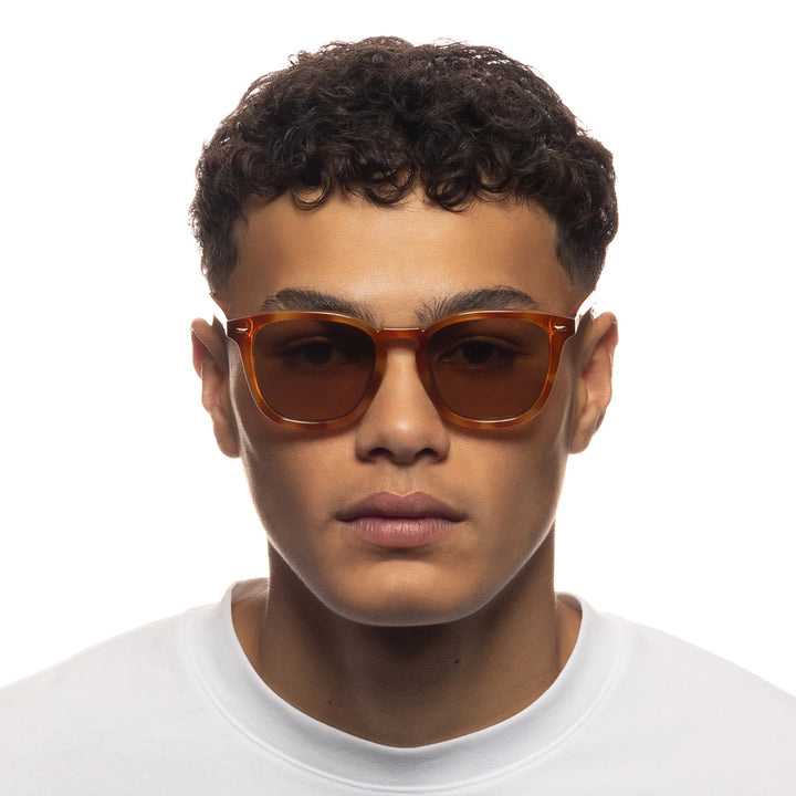 Le Specs Big Deal Sunglasses - Vintage Tort