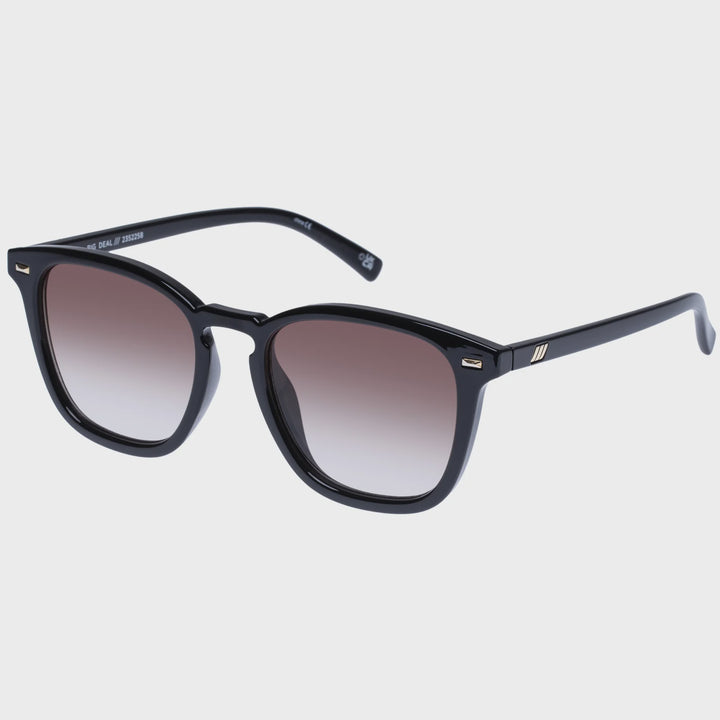 Le Specs Big Deal Sunglasses - Black