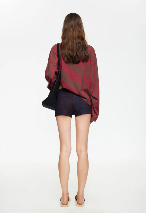 Lioness Bloom Long Sleeve - Chocolate Wine Stripe