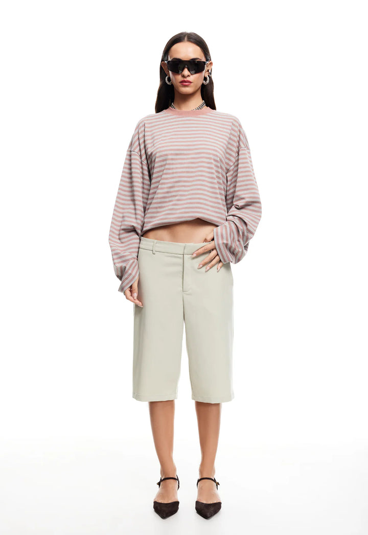 Lioness Bloom Long Sleeve - Muted Pastels Stripe