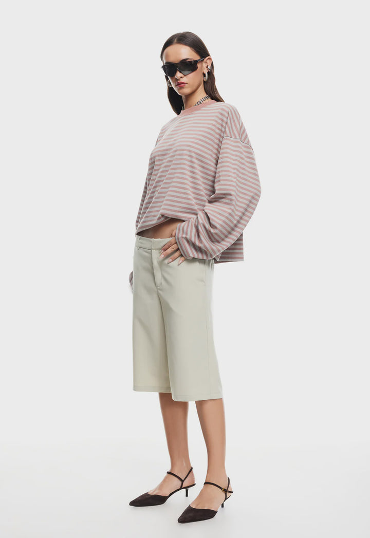 Lioness Bloom Long Sleeve - Muted Pastels Stripe