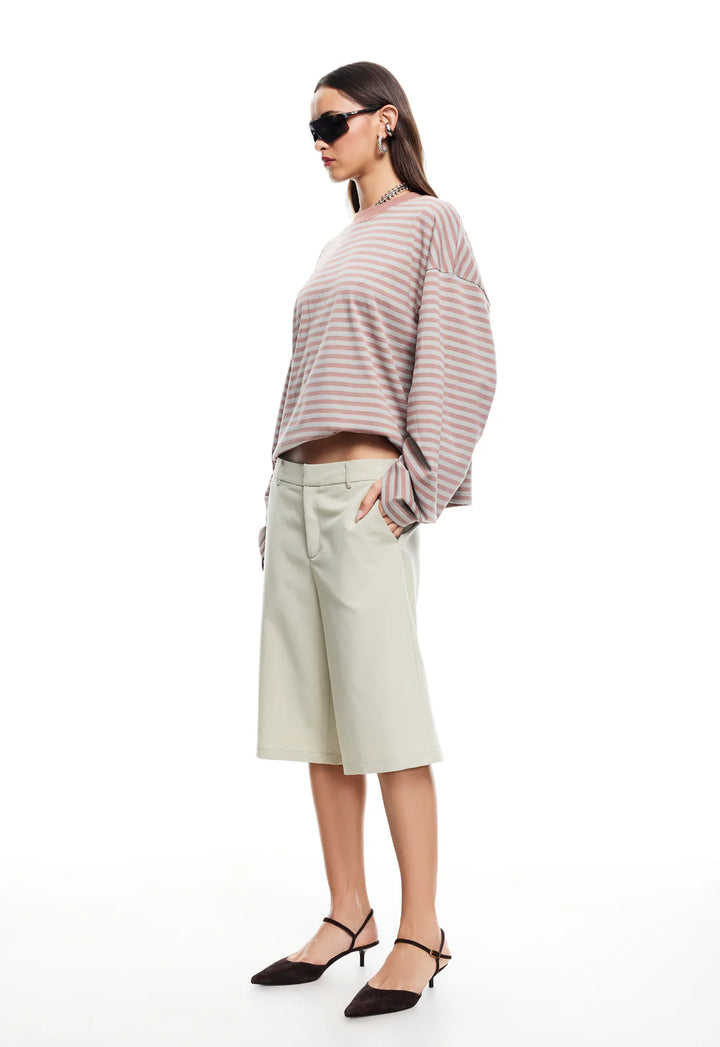 Lioness Bloom Long Sleeve - Muted Pastels Stripe