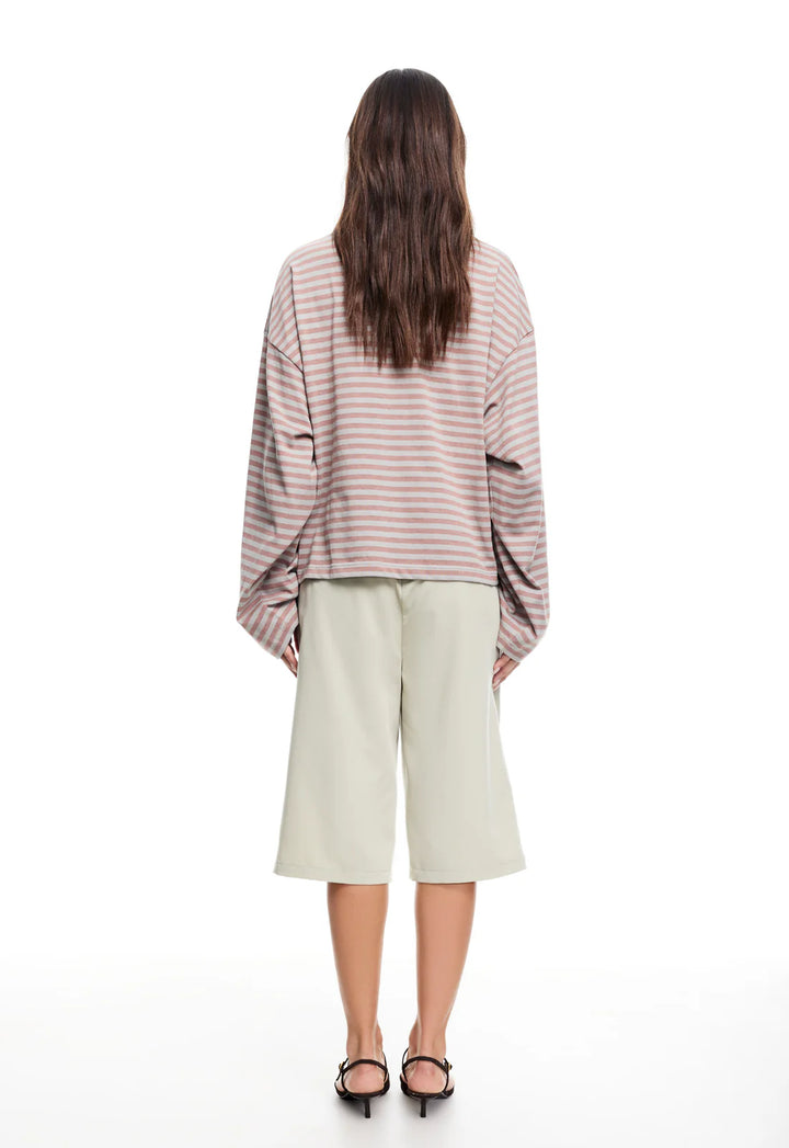 Lioness Bloom Long Sleeve - Muted Pastels Stripe