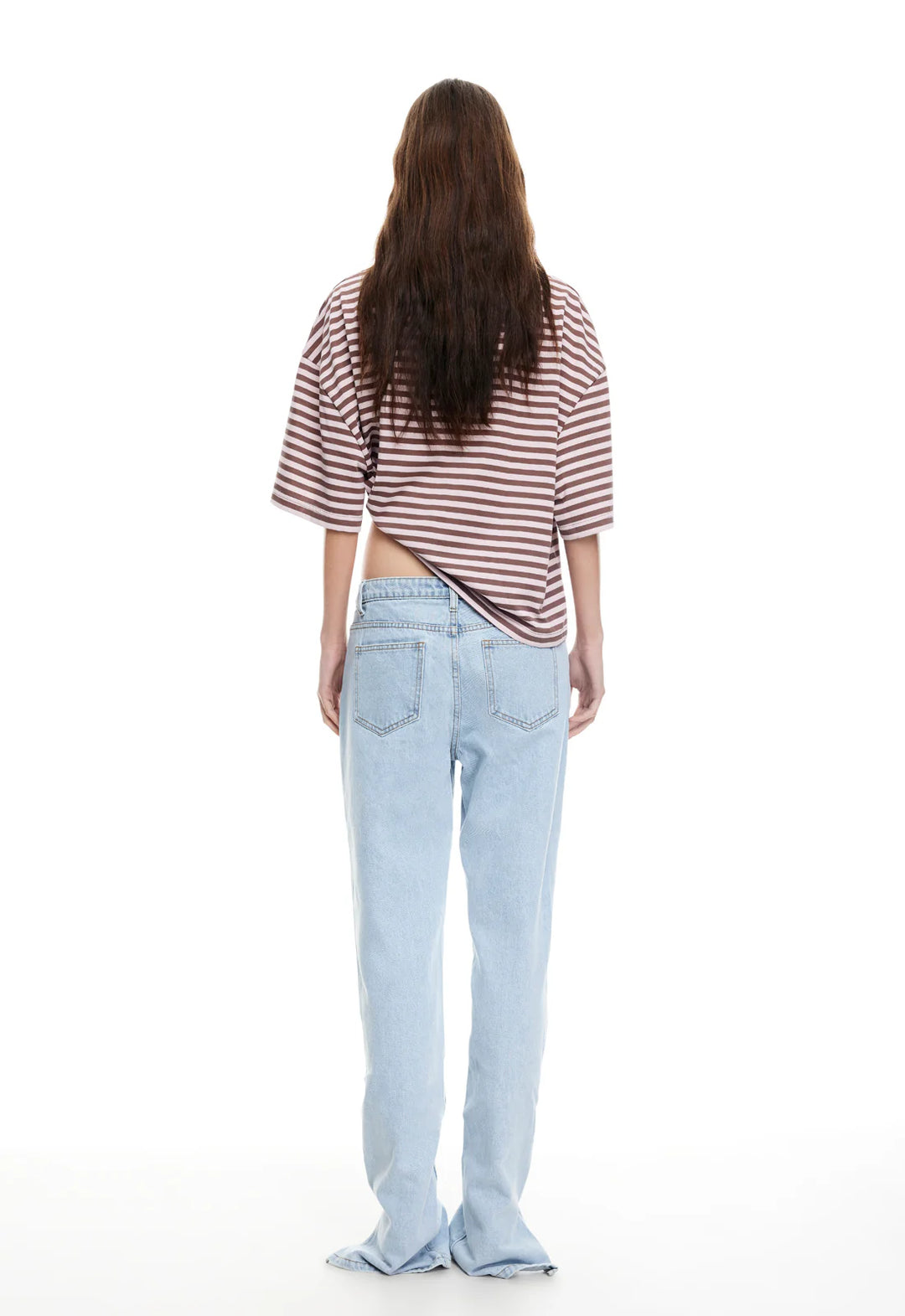 Lioness Bloom Short Sleeve - Chocolate Blush Stripe