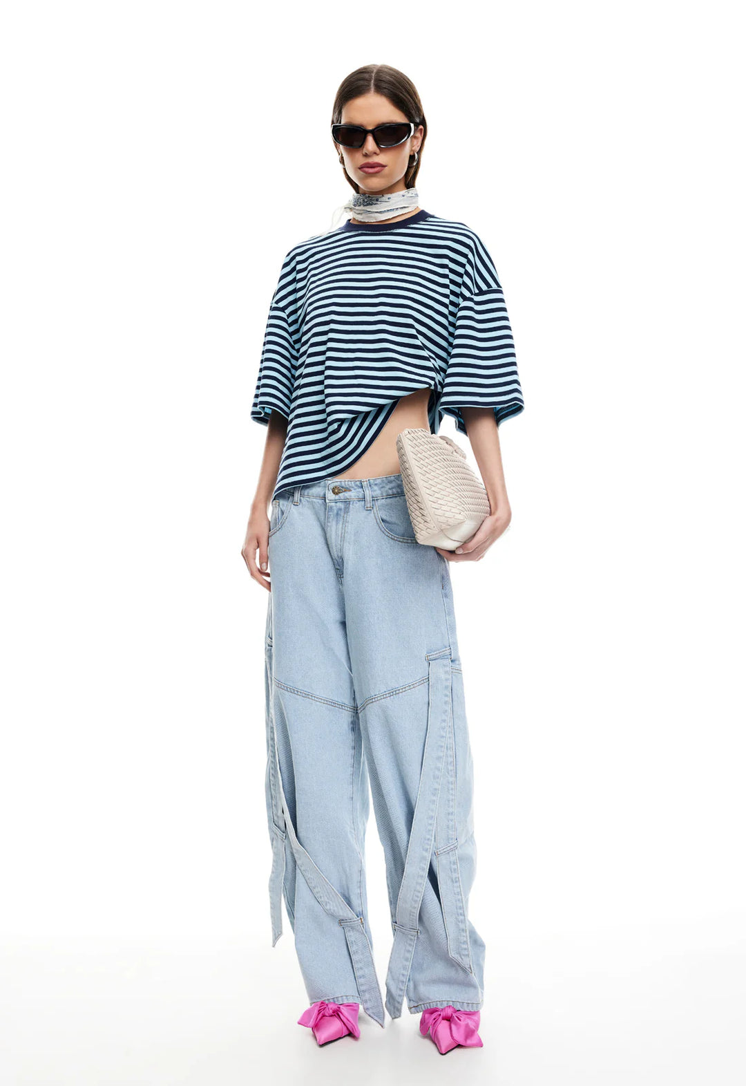Lioness Bloom Short Sleeve - Navy Sea Stripe