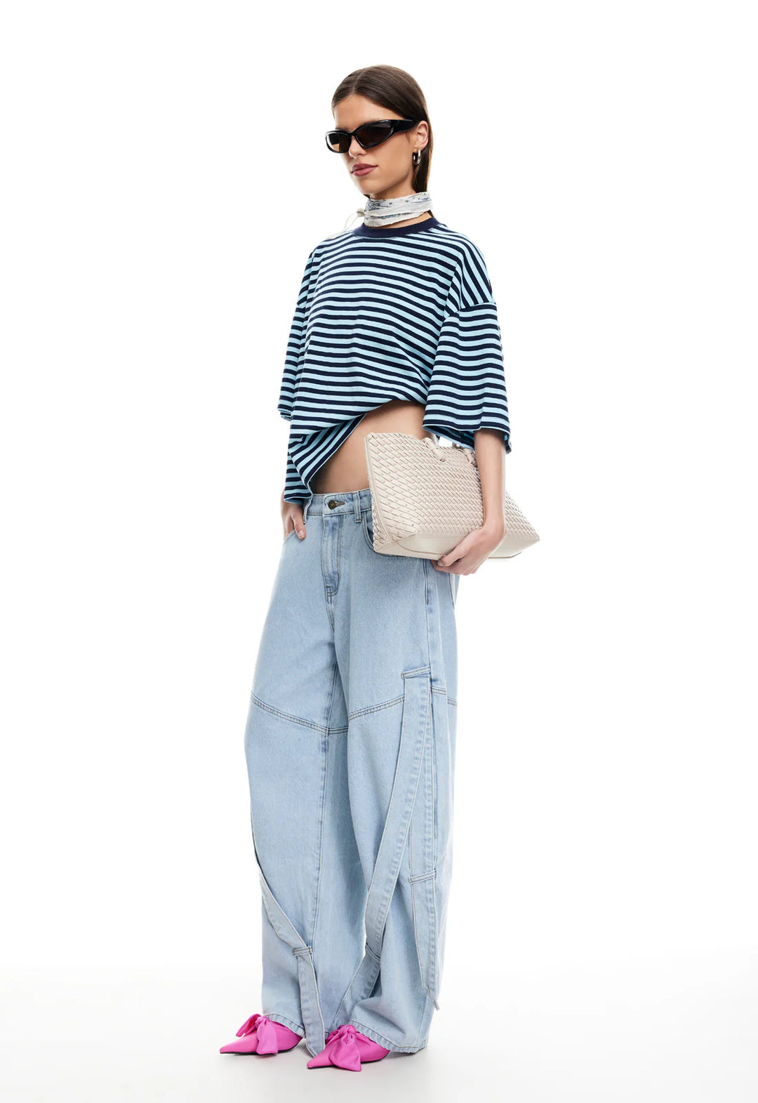 Lioness Bloom Short Sleeve - Navy Sea Stripe