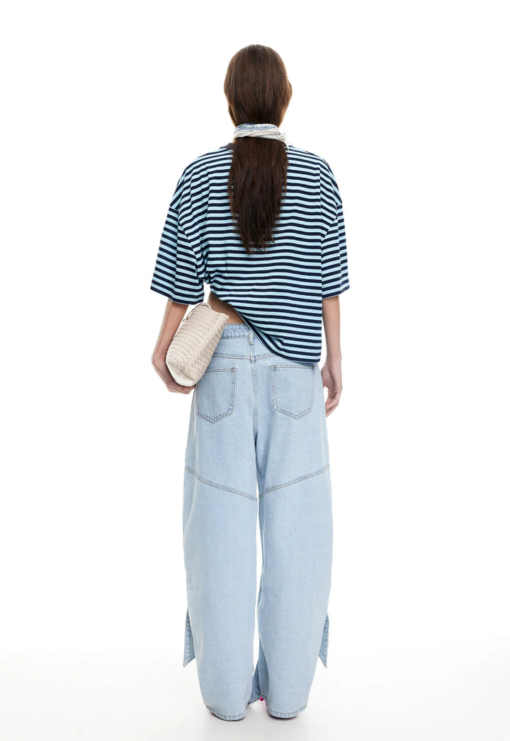 Lioness Bloom Short Sleeve - Navy Sea Stripe