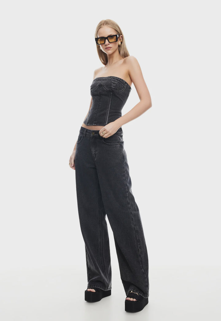 Lioness Rising Jean - Washed Onyx