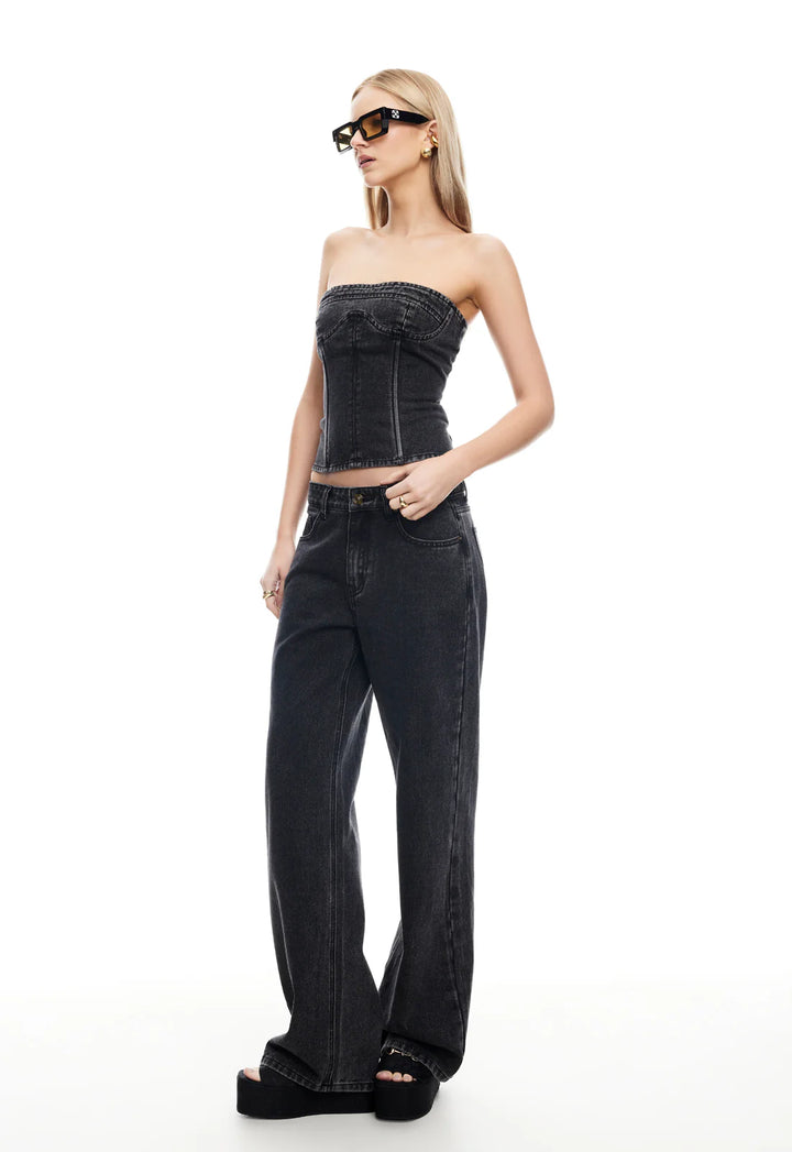Lioness Rising Jean - Washed Onyx