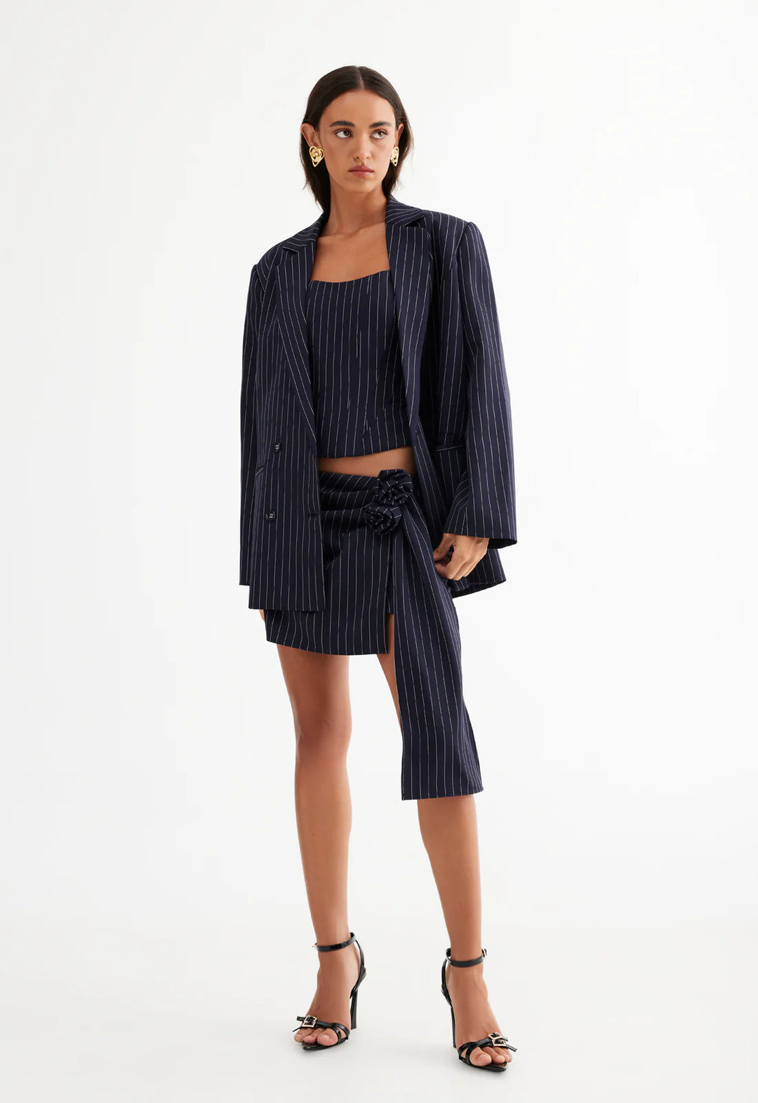 Lioness Hills Blazer - Navy Pinstripe
