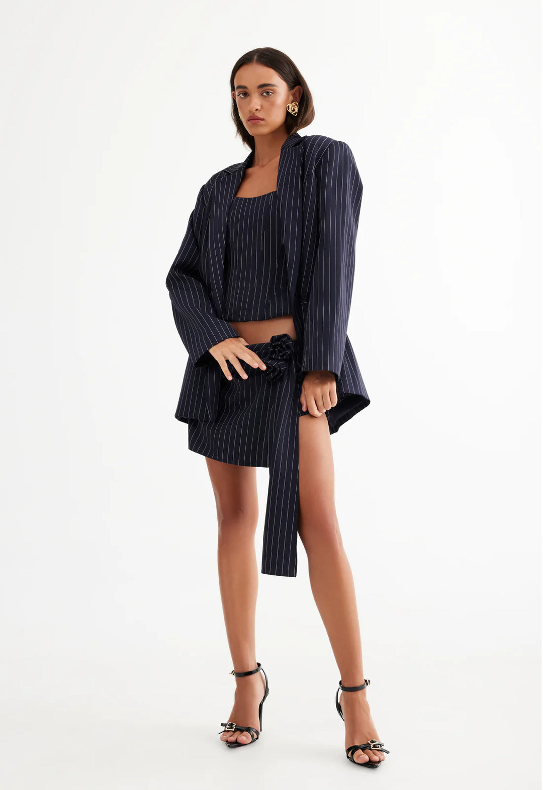 Lioness Hills Blazer - Navy Pinstripe