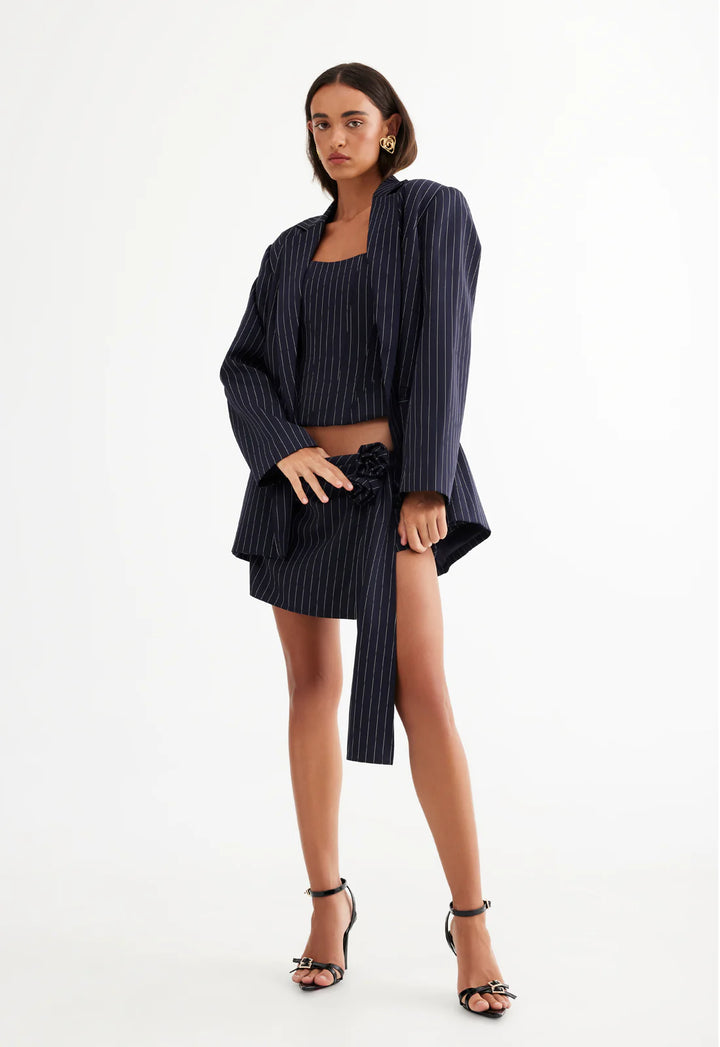 Lioness Hills Blazer - Navy Pinstripe