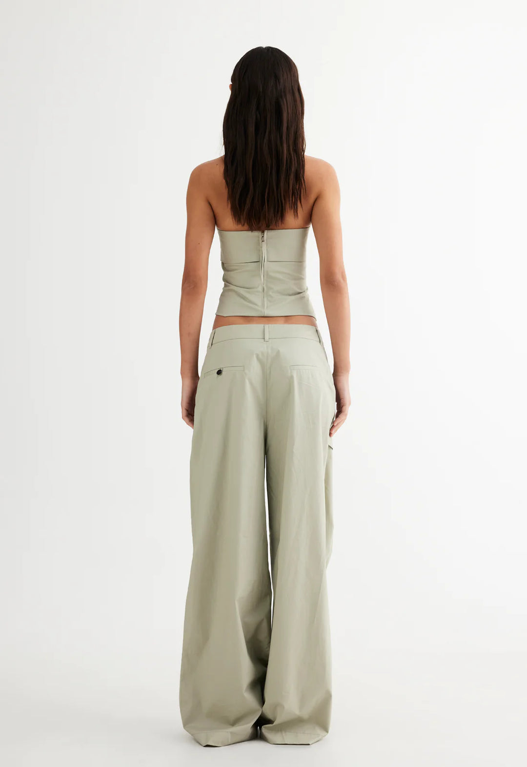 Lioness Smokeshow Strapless Top- Sage