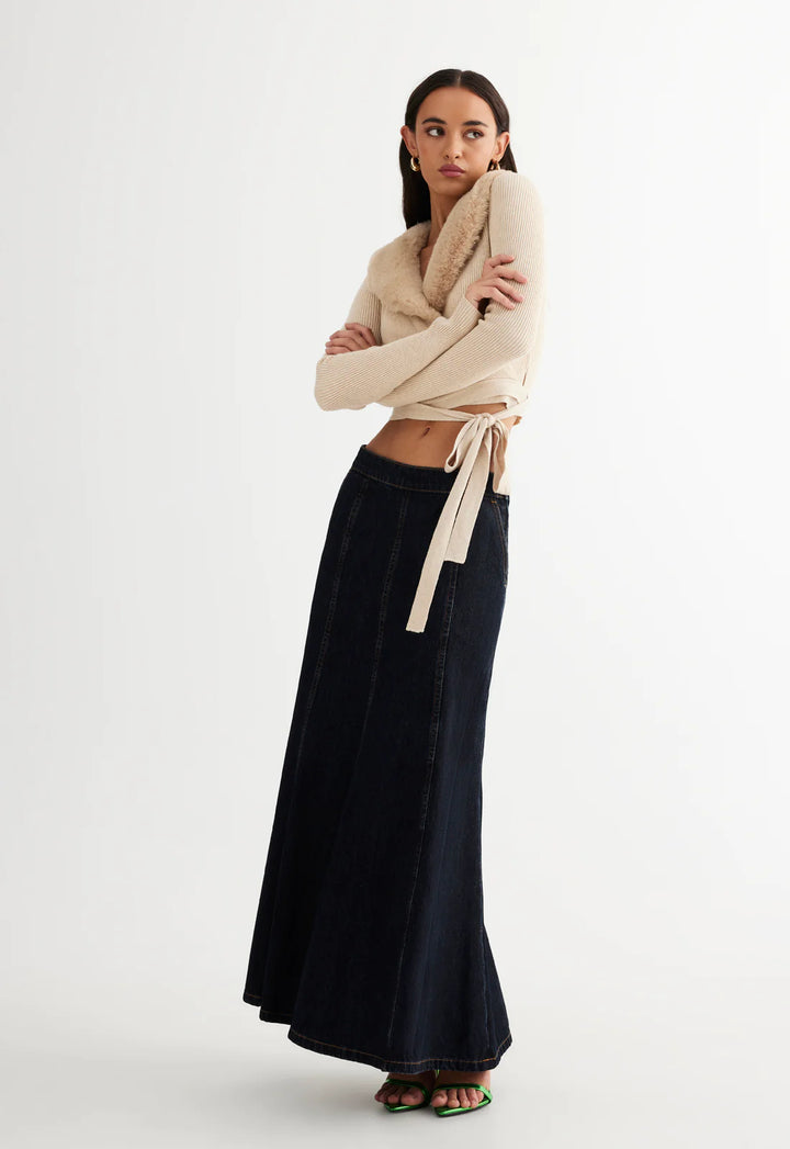 Lioness Off Duty Wrap Top- Beige