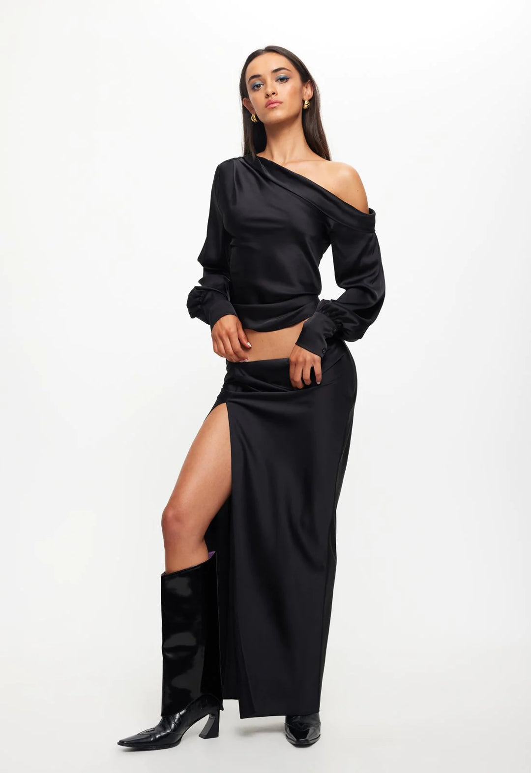 Lioness Daydream Off Shoulder Top - Onyx