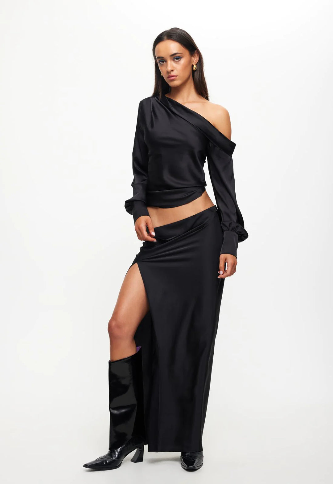 Lioness Daydream Off Shoulder Top - Onyx