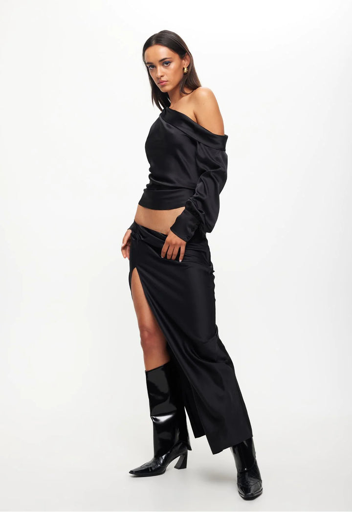 Lioness Daydream Off Shoulder Top - Onyx