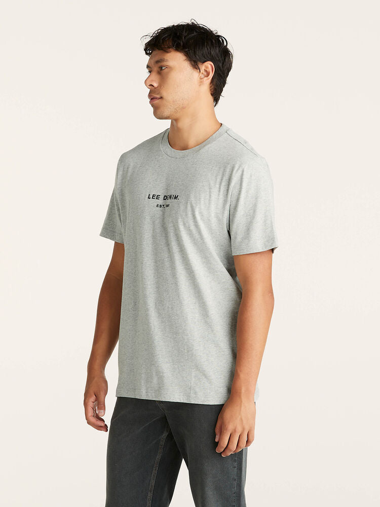 Lee Jeans Classic Embroidery Tee - Grey Marle