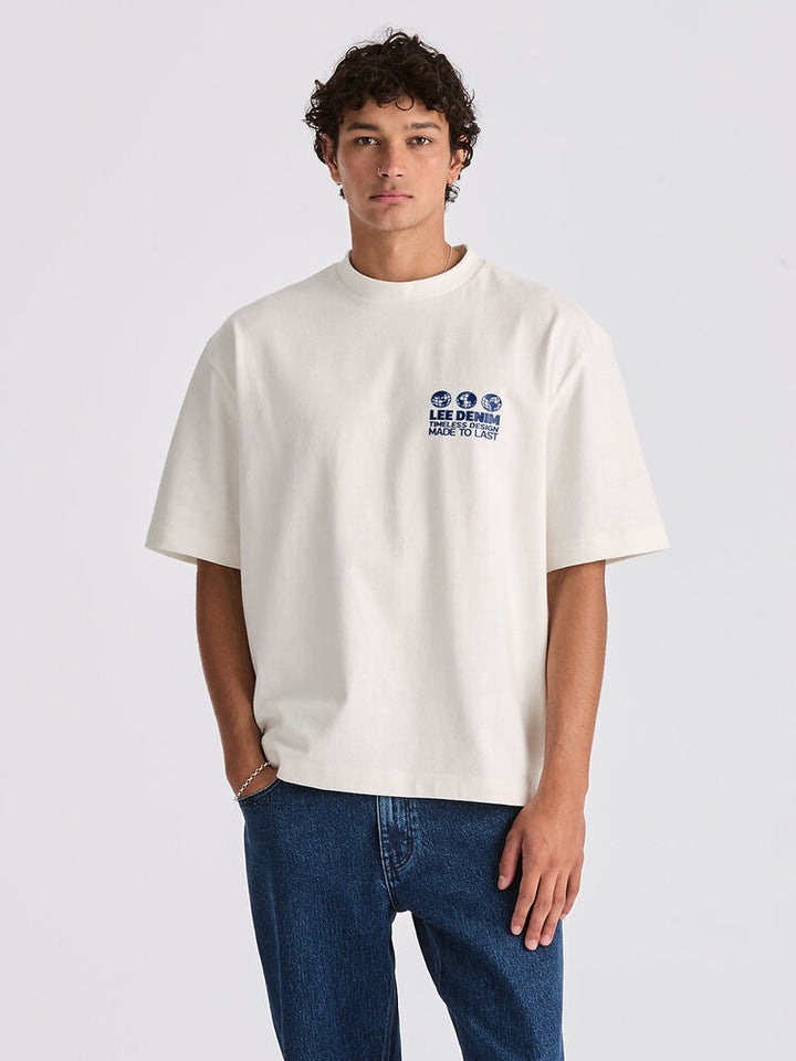 Lee Jeans 3 World Box Cutter Tee - White