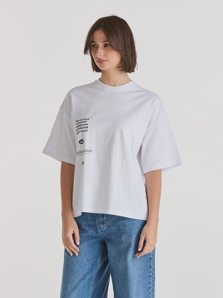 Lee Orchid Boxy Tee-Optic White