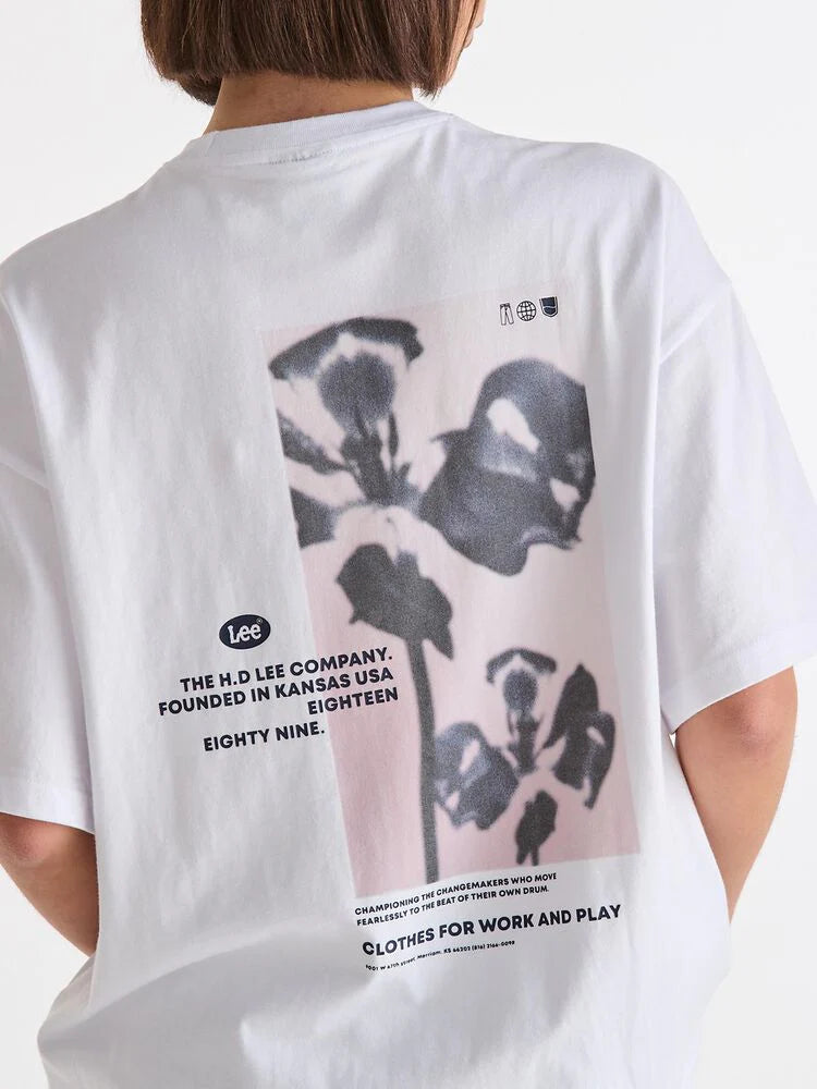 Lee Orchid Boxy Tee-Optic White