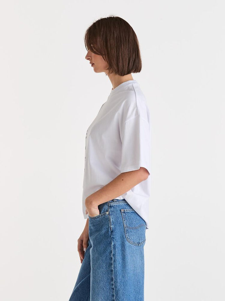 Lee Orchid Boxy Tee-Optic White