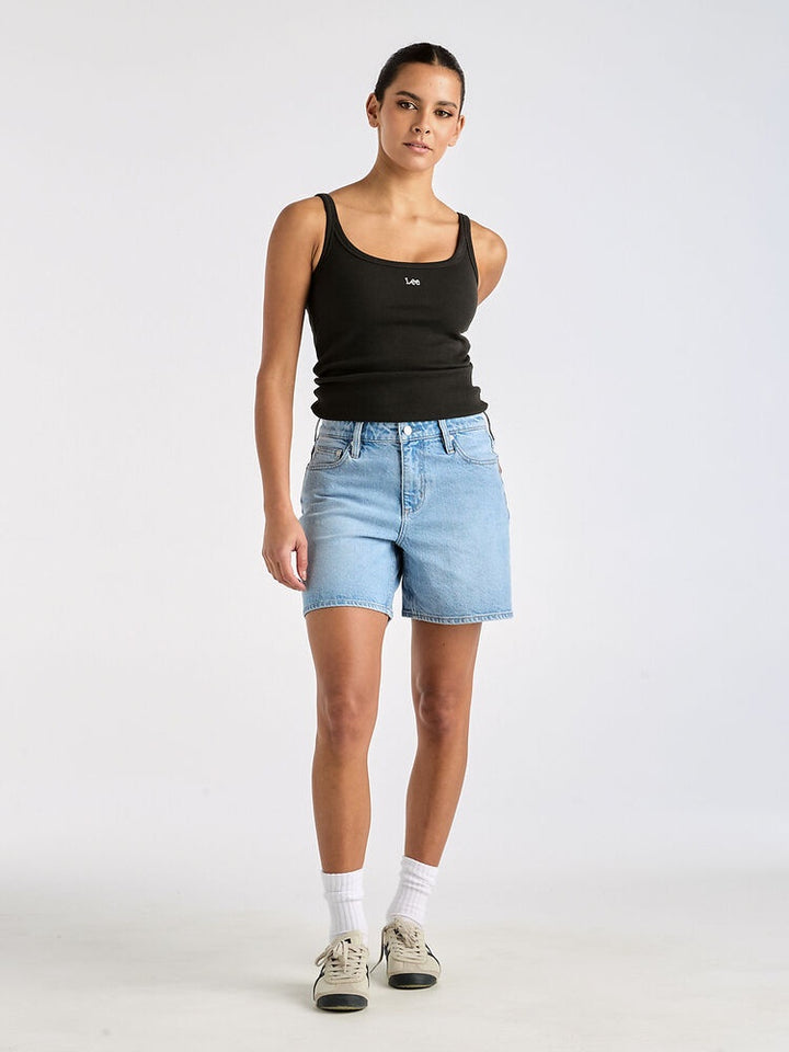 Lee Jeans Mid Straight Denim Short - Satellite Blues