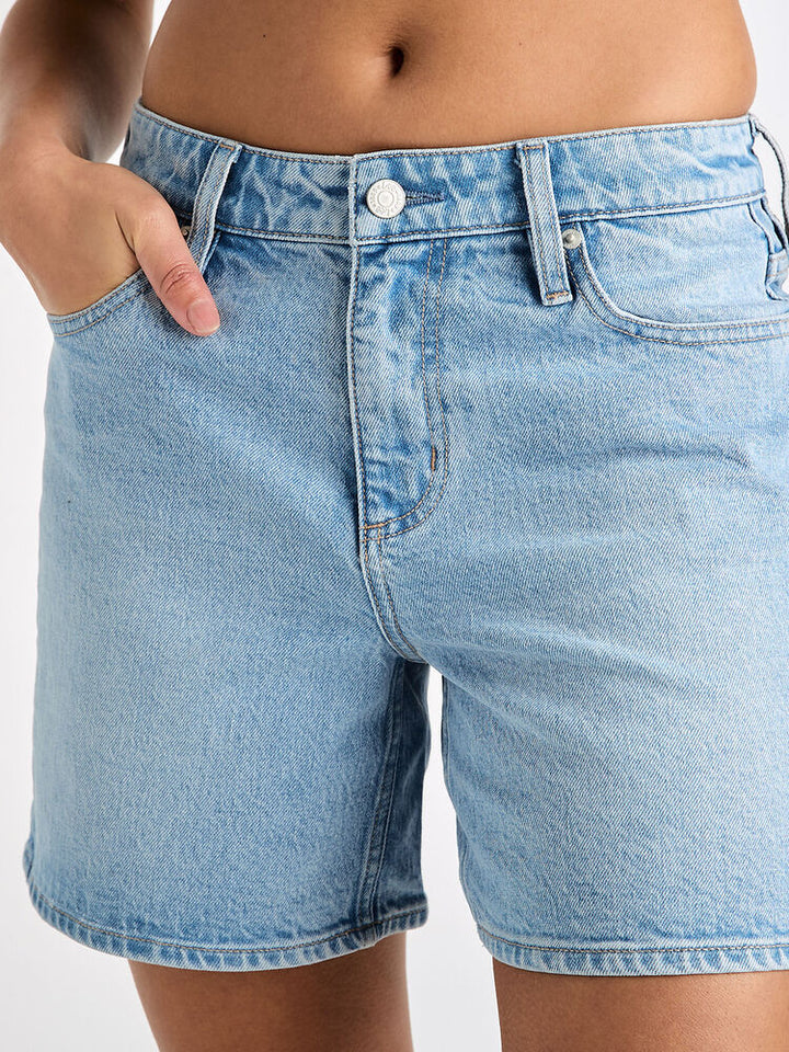 Lee Jeans Mid Straight Denim Short - Satellite Blues