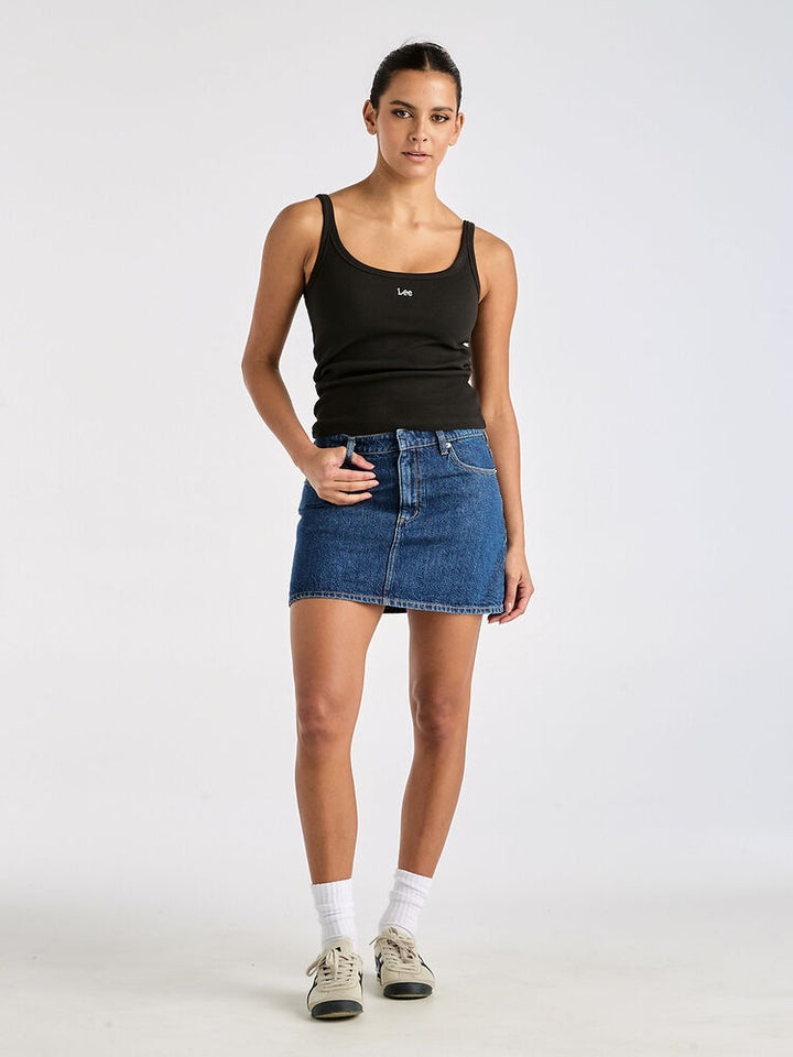 Lee Jeans Reaxed Mini Denim Skirt - Indigo Dream