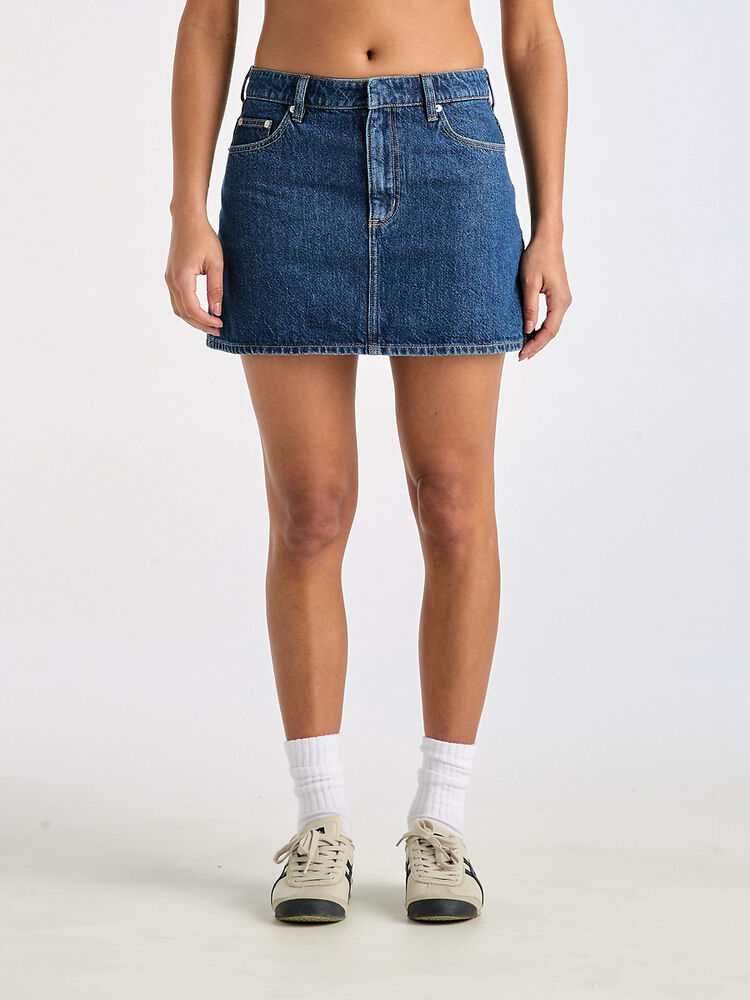 Lee Jeans Reaxed Mini Denim Skirt - Indigo Dream