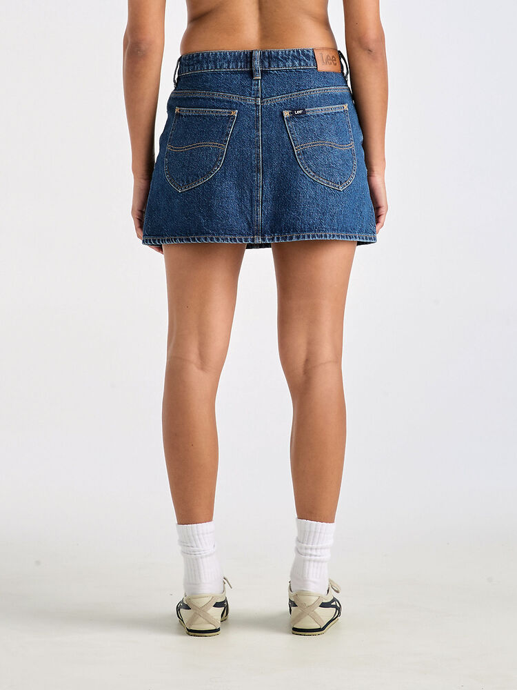 Lee Jeans Reaxed Mini Denim Skirt - Indigo Dream