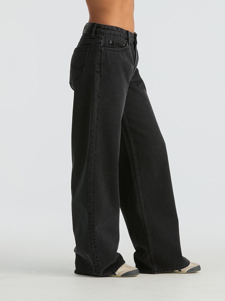 Lee Jeans Low Slouch Relaxed Jean - Black Super Used