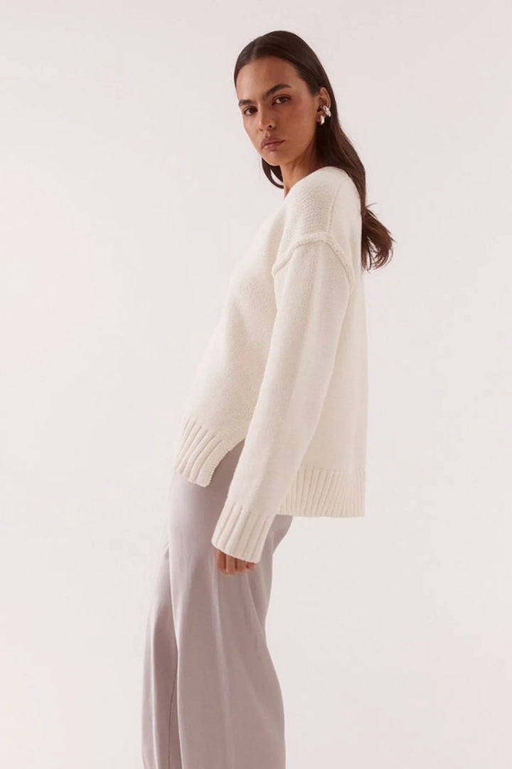 Sovere Lane Knit Sweater - Cream