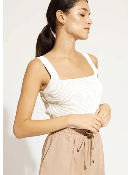 Staple The Label Loren Knit Tank - White