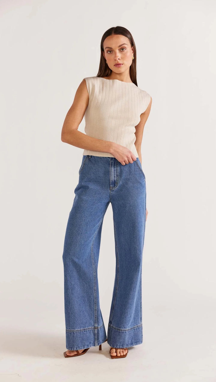 Staple The Label Lottie Knit Tank - Natural