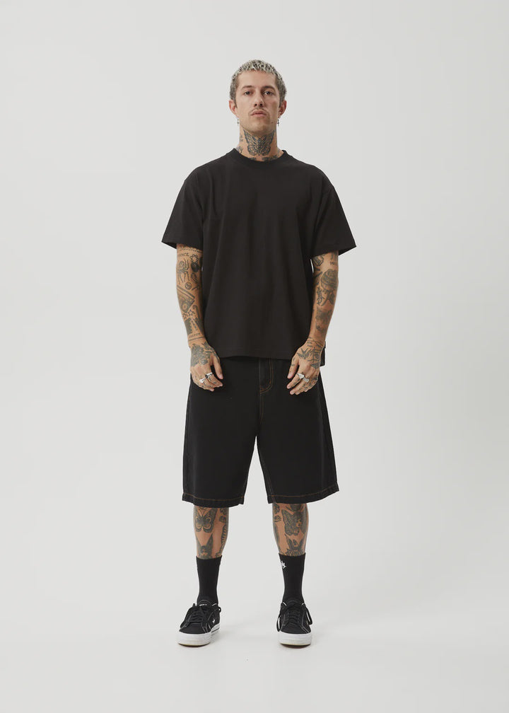 Afends Genesis Recycled Heavy Boxy Tee - Black