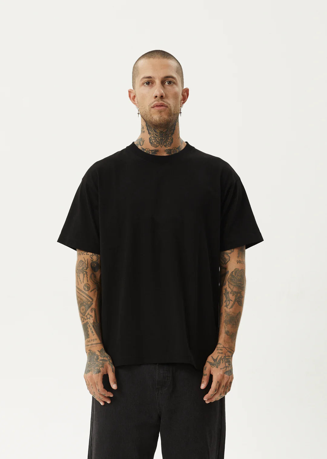 Afends Genesis Recycled Heavy Boxy Tee - Black