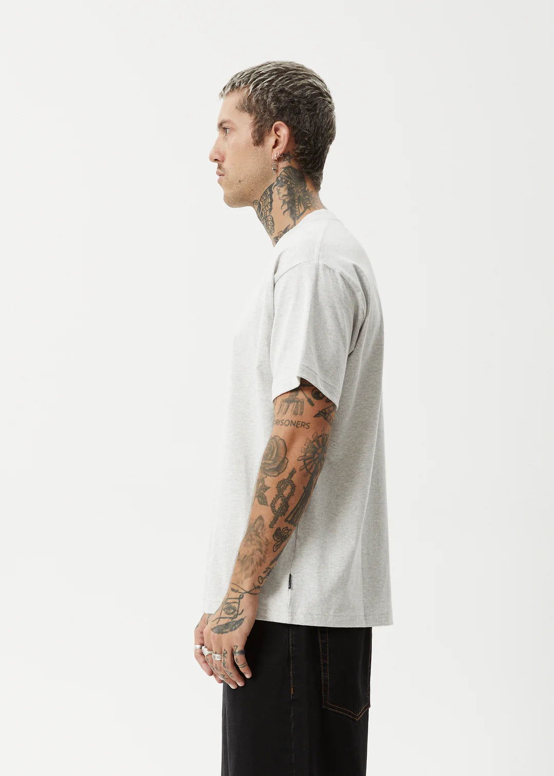 Afends Genesis Recycled Heavy Boxy Tee - Grey Marle