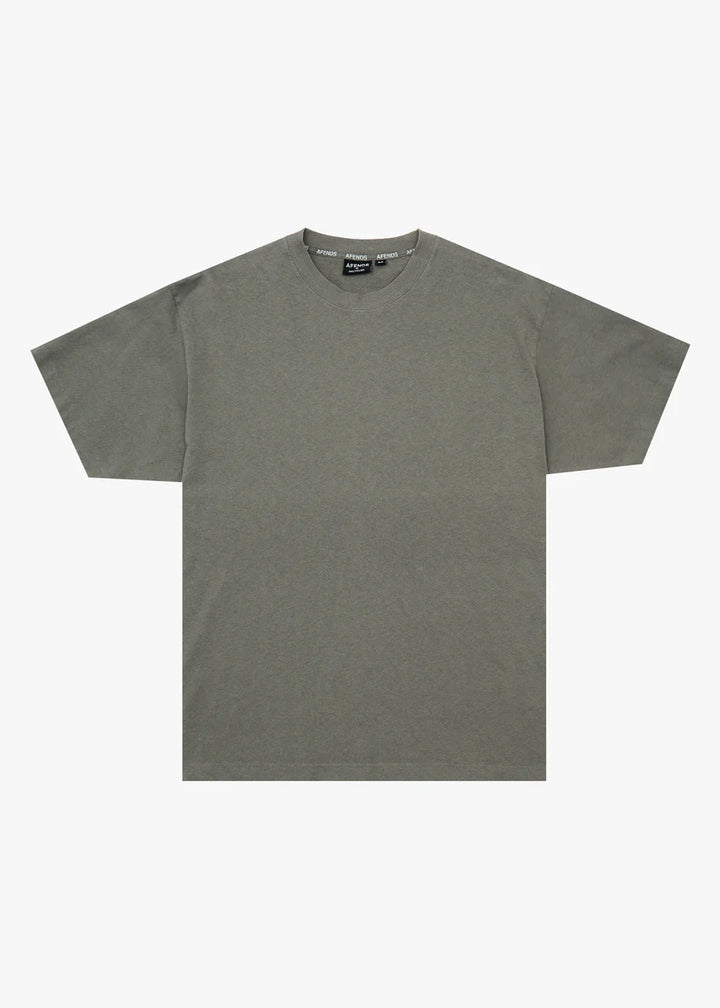 Afends Genesis Heavyweight Boxy Tee - Washed Sycamore
