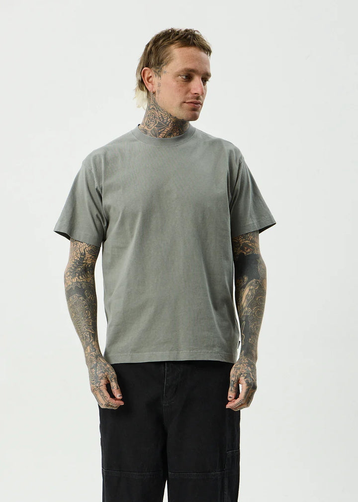 Afends Genesis Heavyweight Boxy Tee - Washed Sycamore