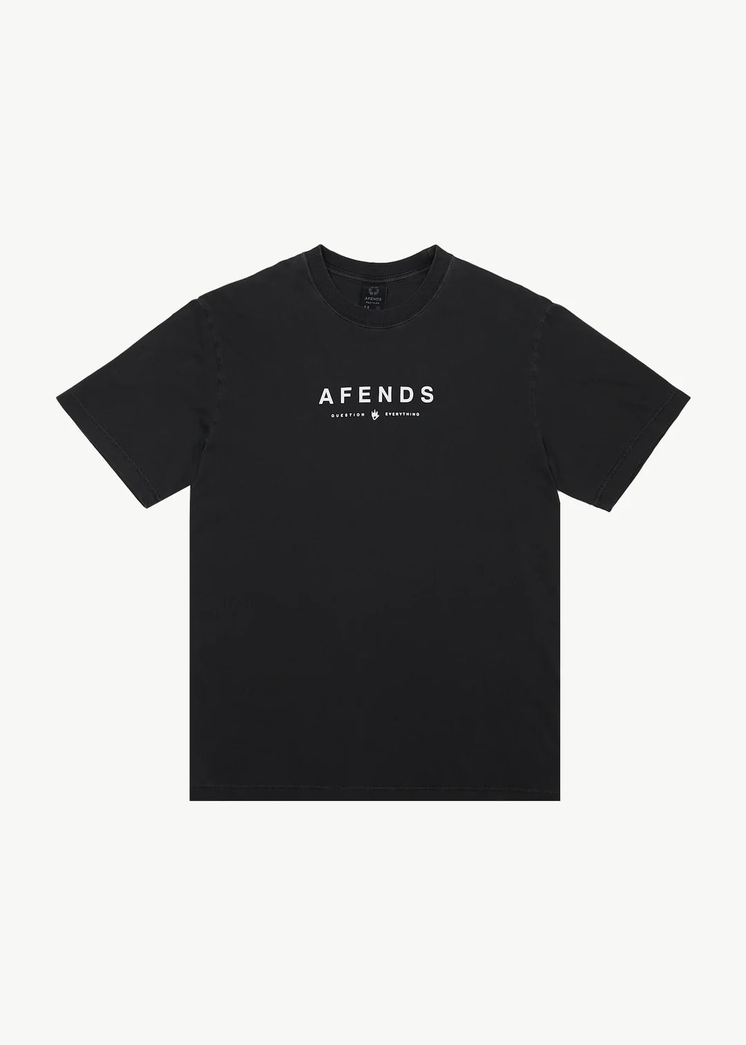 Afends Thrown Out Retro Fit Tee - Black/White