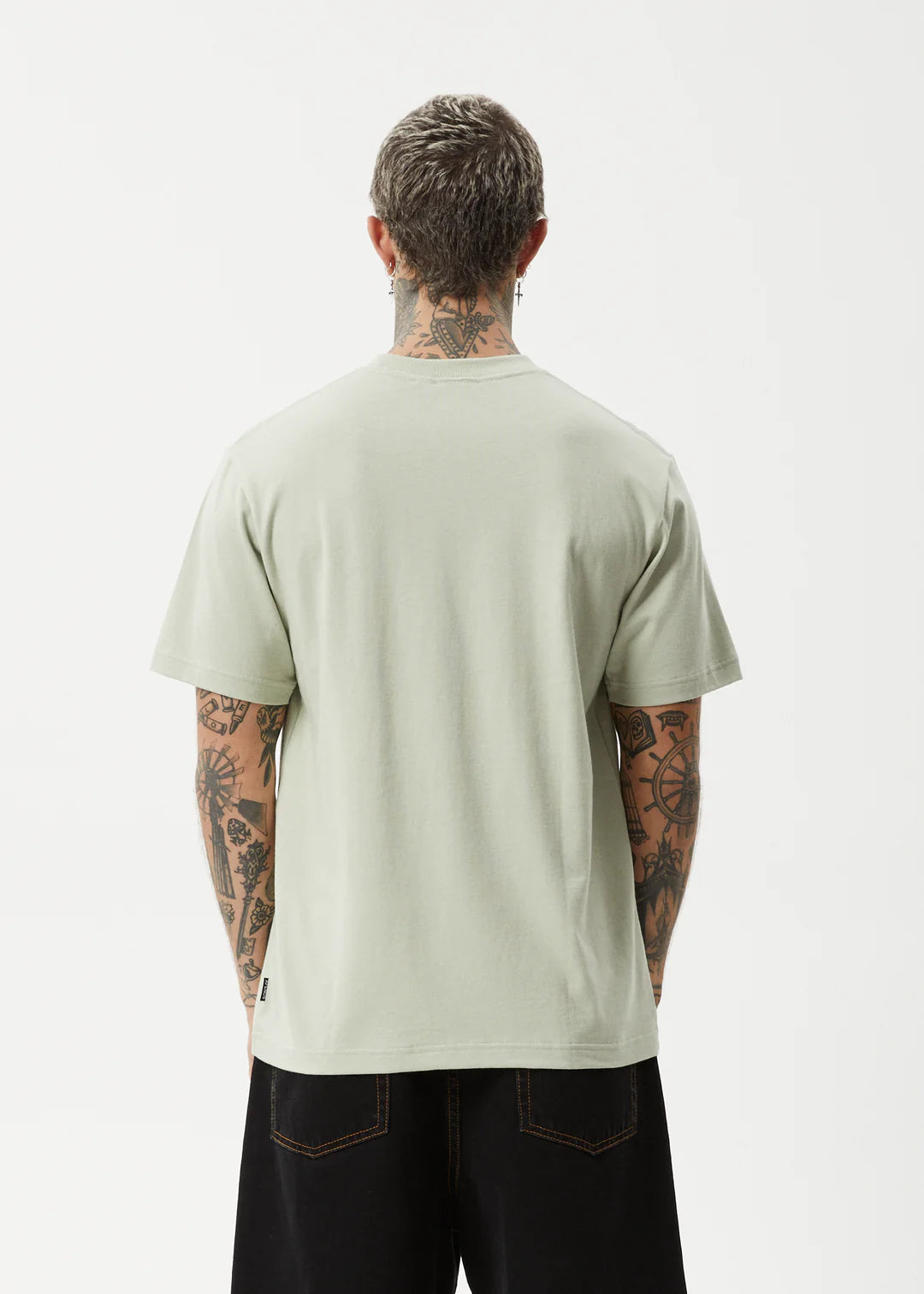 Afends Vinyl Retro Fit Tee - Eucalyptus