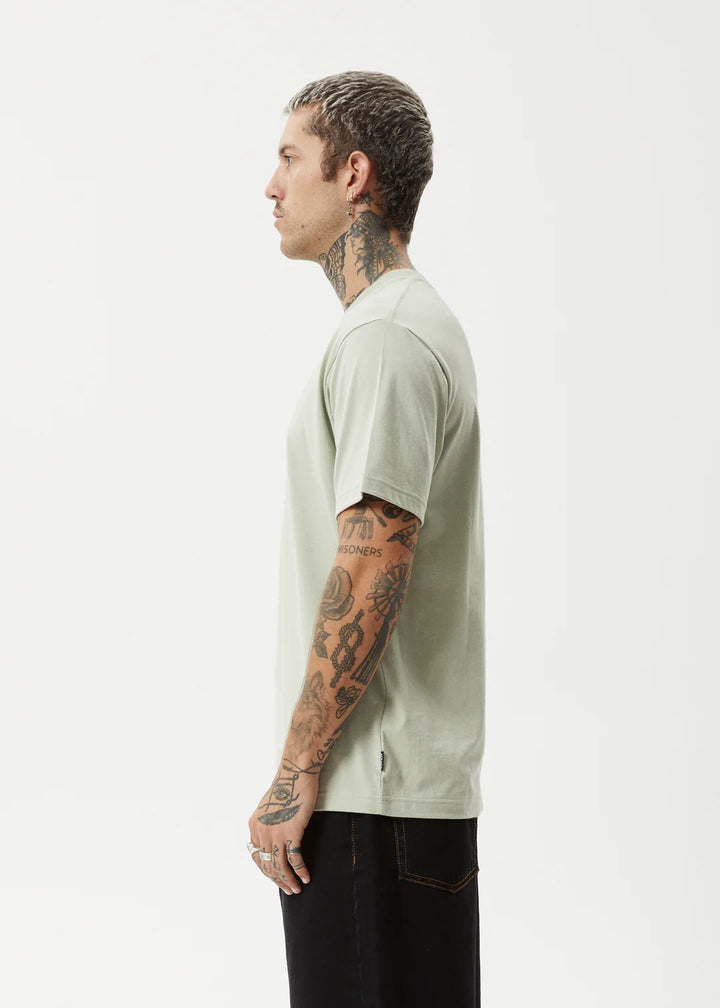 Afends Vinyl Retro Fit Tee - Eucalyptus