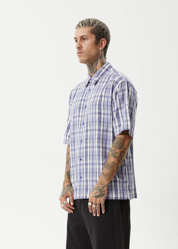 Afends Check Out Short Sleeve Shirt - Marlin