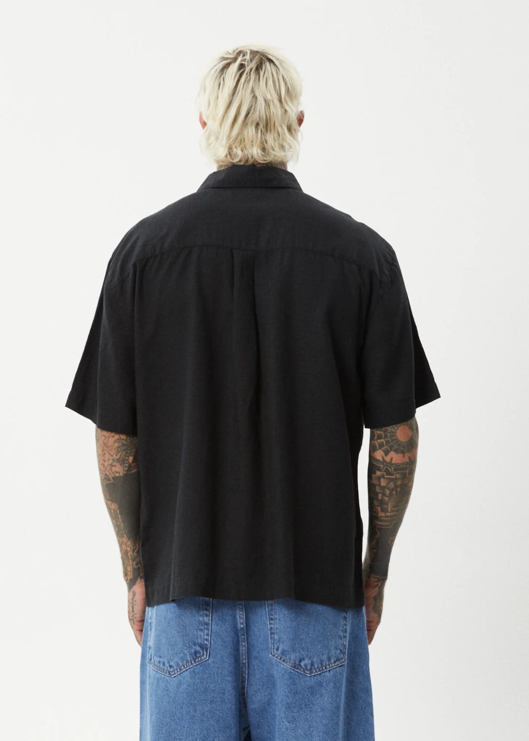 Afends Everyday Short Sleeve Shirt-Black